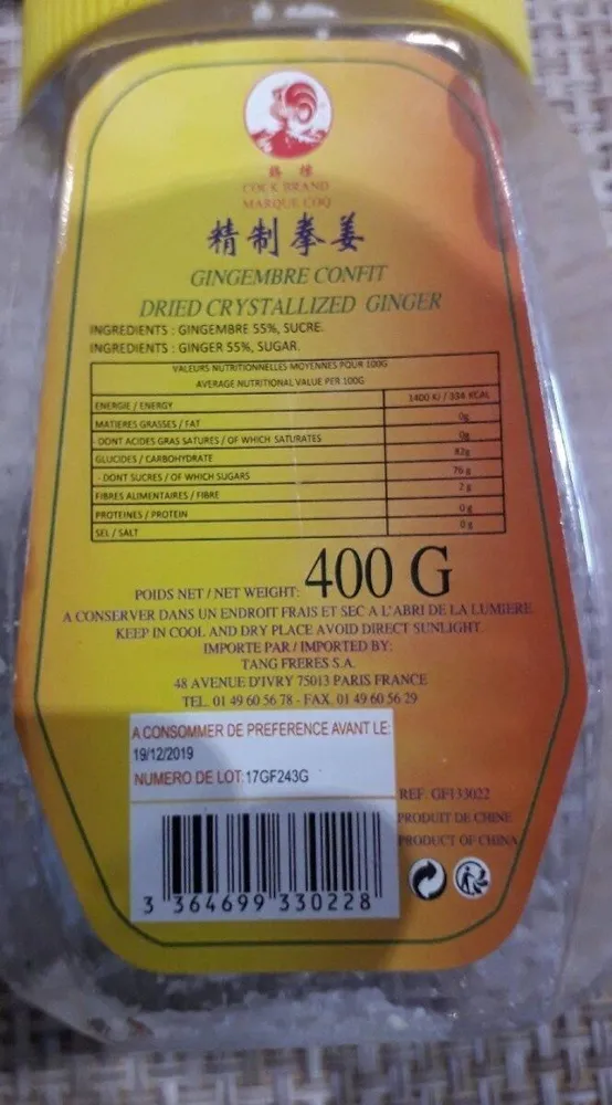 Gingembre confit