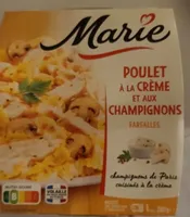 Poulet à la crème et auw champignons