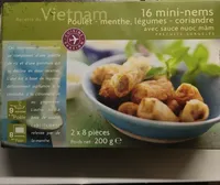 16 mini nems - poulet, menthe, légumes, coriandre