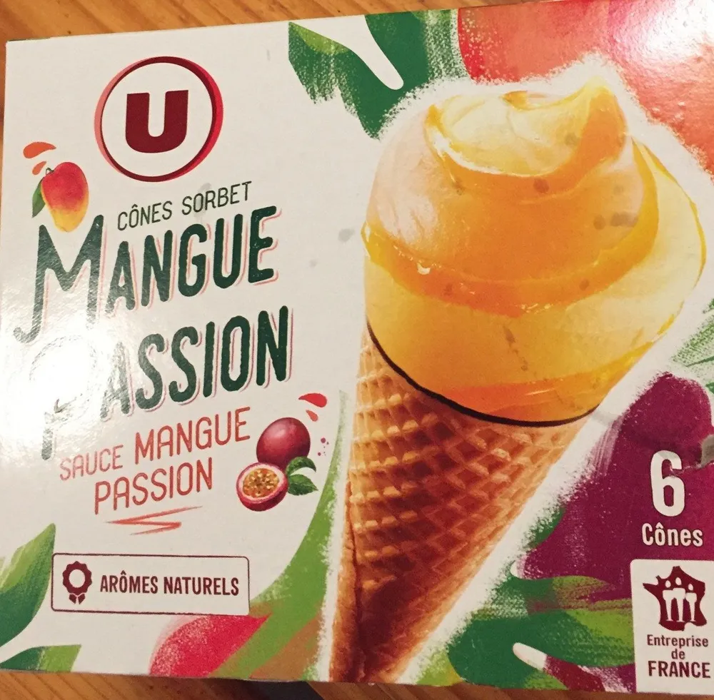 Cones sorbet mangue passion