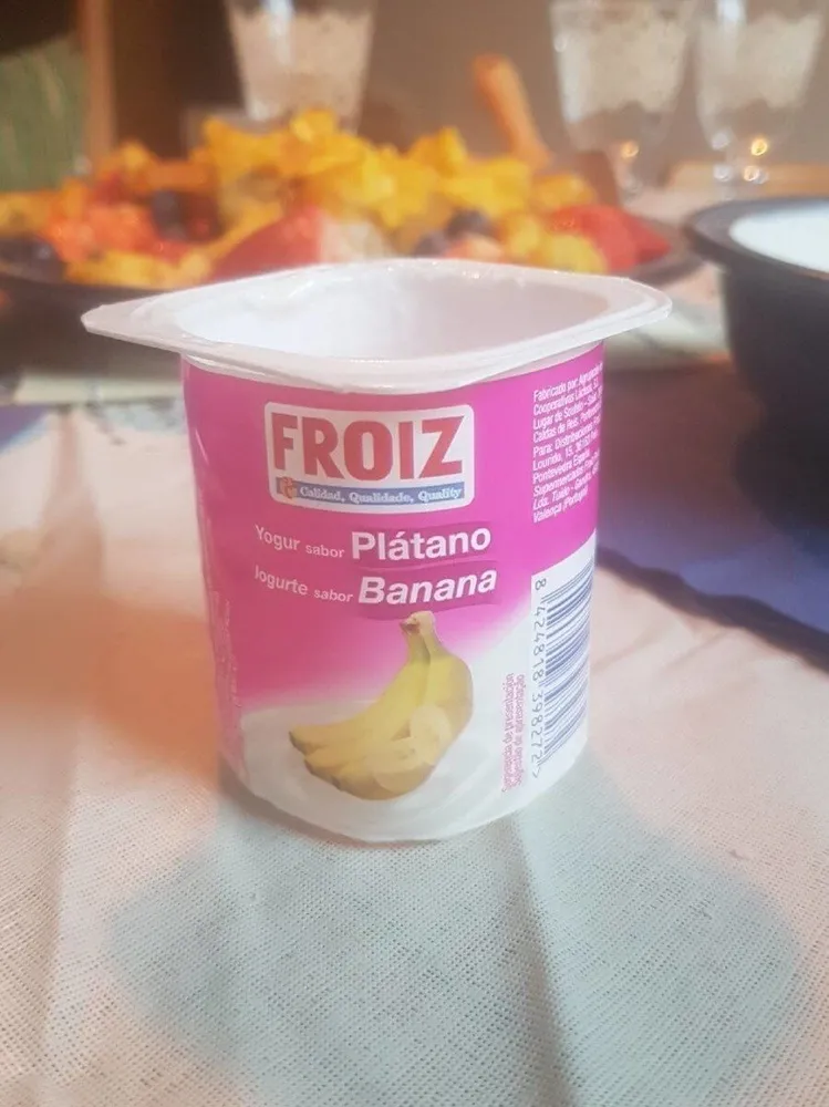 Yogur sabor plátano