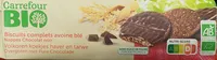 Biscuits complets avoine blé Chocolat noir