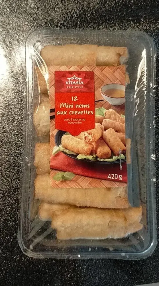 12 Mini nems aux crevettes