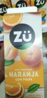 Zu naranja con pulpa
