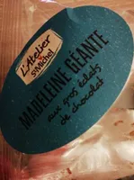 Madeleine géante aux éclats de chocolat et chocolat au lait