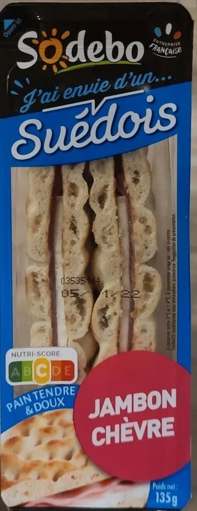 Sandwich jambon chèvre