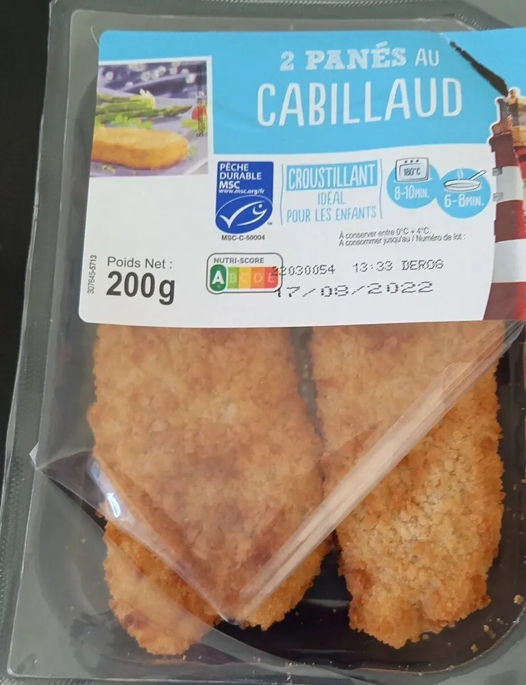Panés au cabillaud