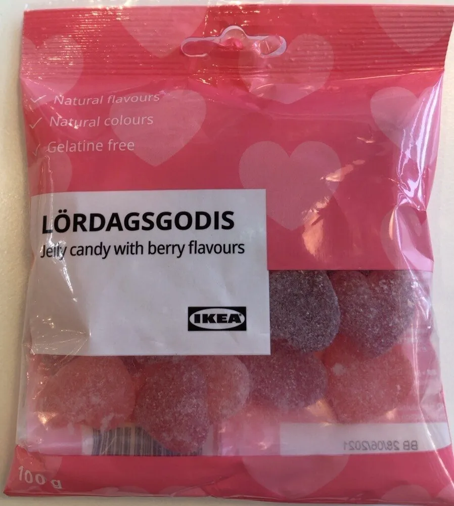 LÖRDAGSGODIS Jelly candy with berry flavours