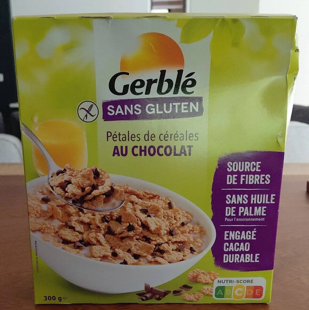 Pétales de céréales au chocolat sans gluten