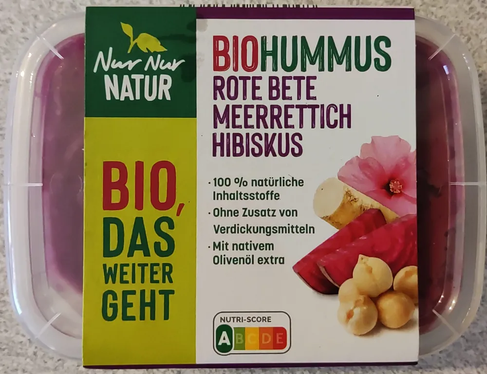 BIOHummus Rote Beete Meerrettich Hibiskus