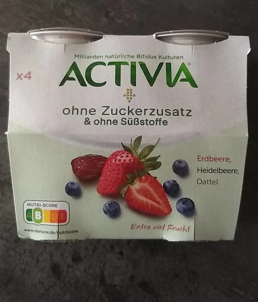 Activia ohne Zuckerzusatz