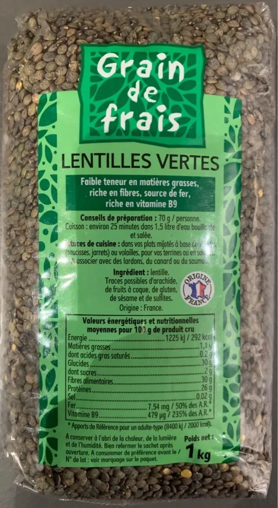 Lentilles vertes