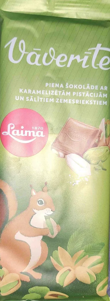 Milk chocolate with pistachio
