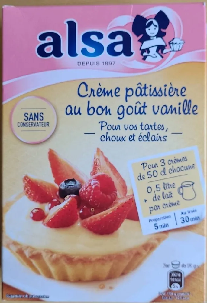 Crème pâtissière au bon goût vanille