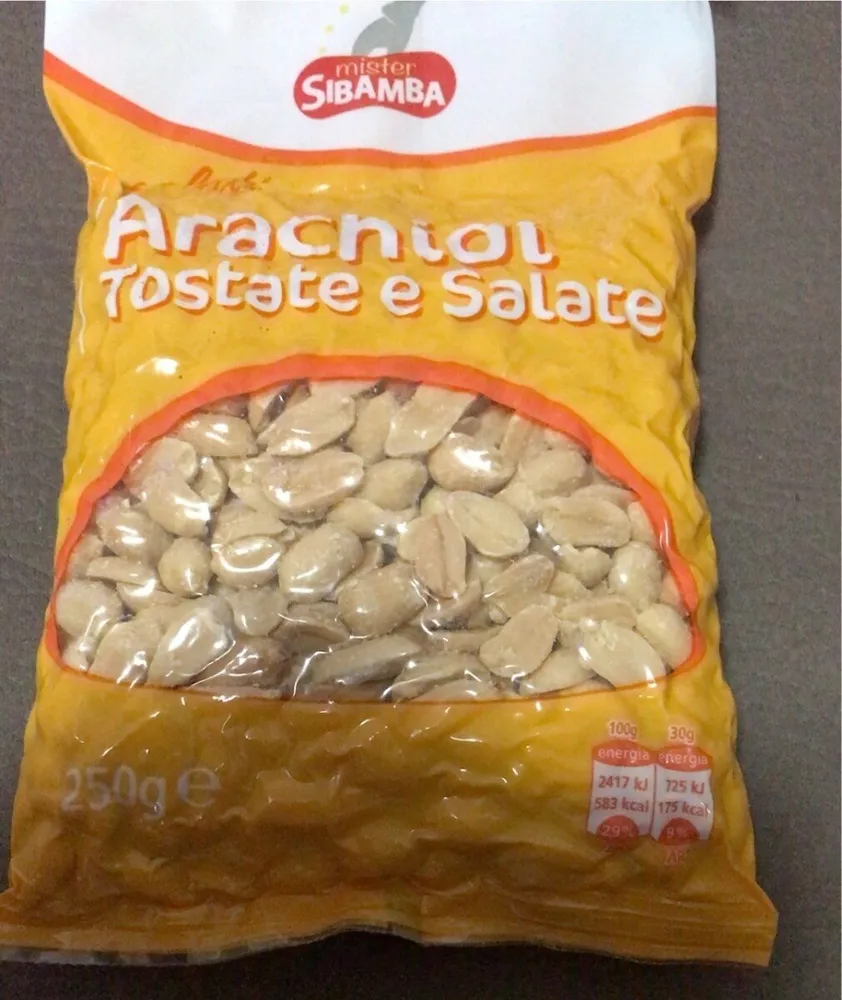 Arachide tostate e salate