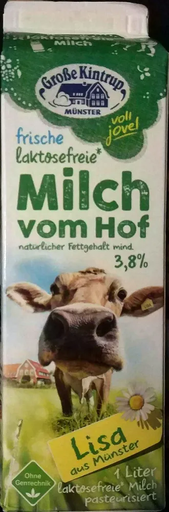 frische laktosefreie Milch vom Hof