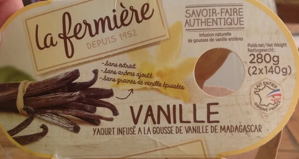 Yaourt infuse a la gousse de vanille de Madagascar