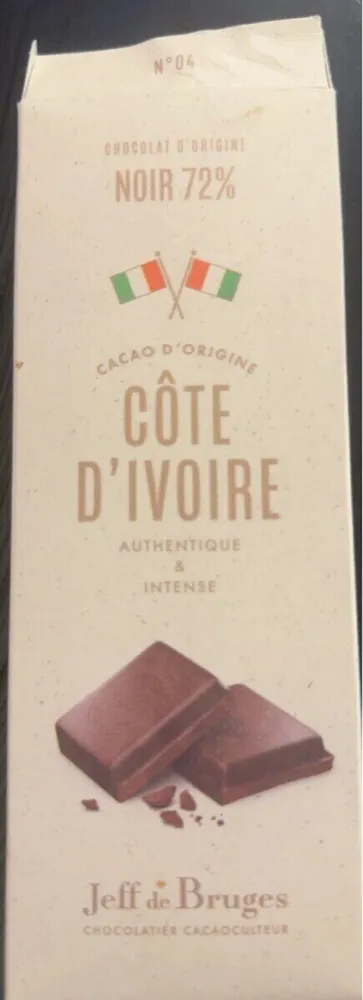 Chocolat Noir Cacao 72% Côte D’Ivoire