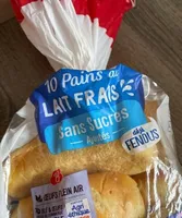 Pain au lait frais fendus sans sucres ajoutés