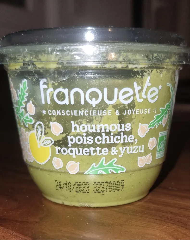 houmous pois chiche, roquette & yuzu