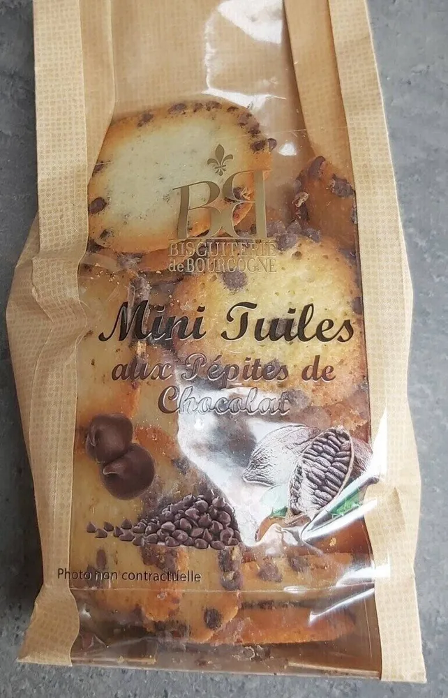 Mini tuiles aux pépites de chocolat