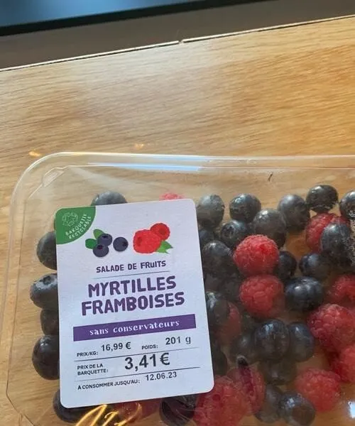 Myrtille et framboises