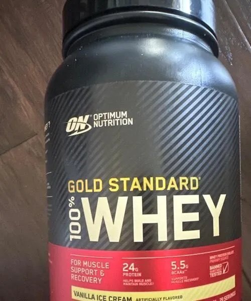 Gold standard whey vanilla ice cream