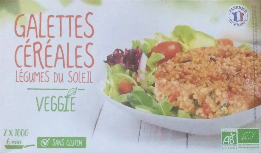 Galettes Céréales légumes du soleil