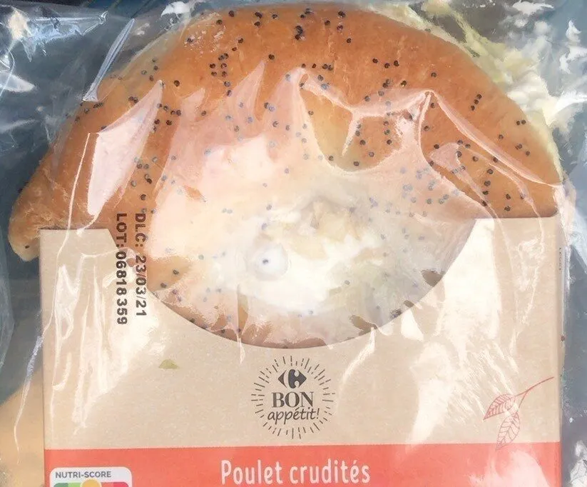 Bagel poulet crudites