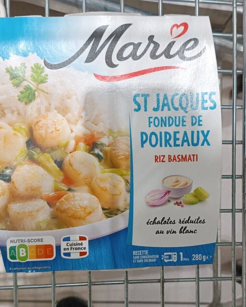 St jacques fondue de poireaux