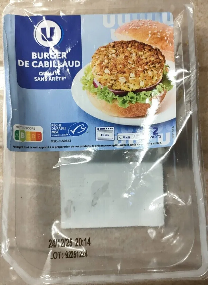 burger de cabillaud