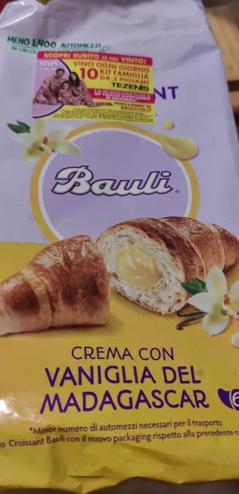 Bauli croissant crema con vaniglia del madagascar