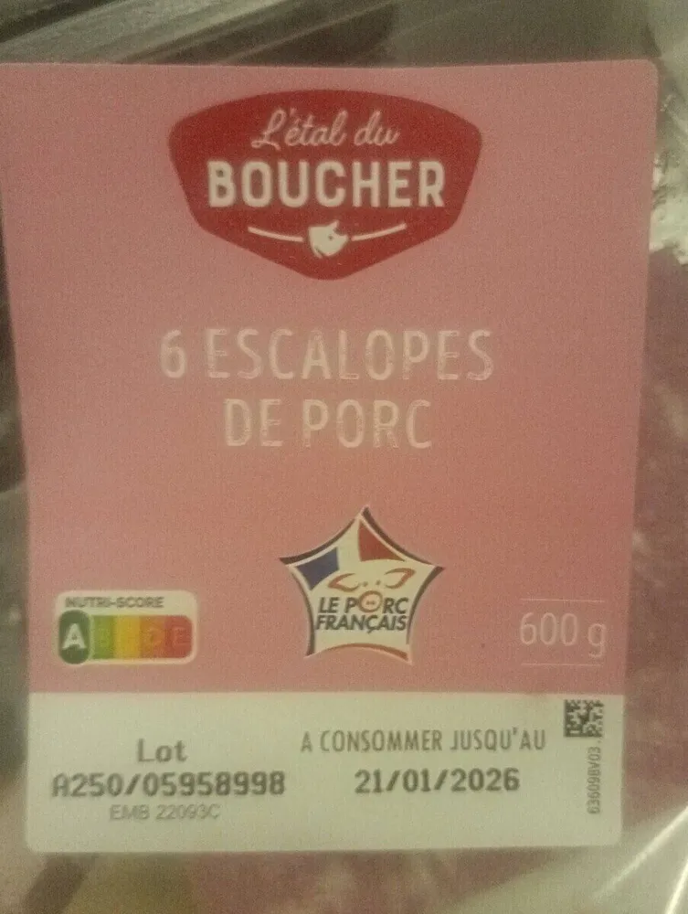 5 escalopes de porc