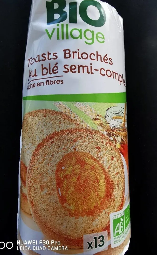 Toasts briochés au blé semi-complet