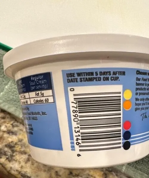 Wegmans sour cream light