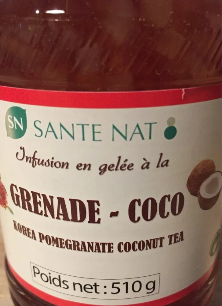 Infusion en gelée à la grenade - coco