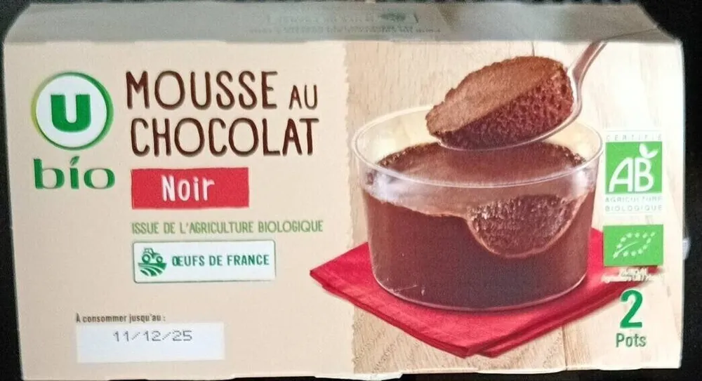 Mousse au chocolat noir BIO