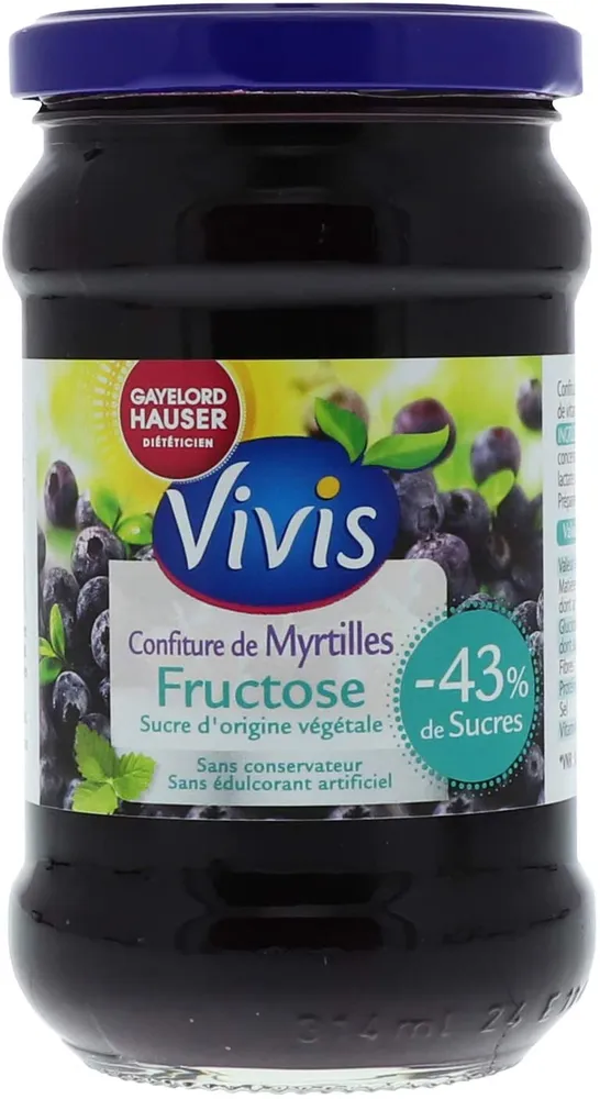 Confiture de myrtilles Vivis