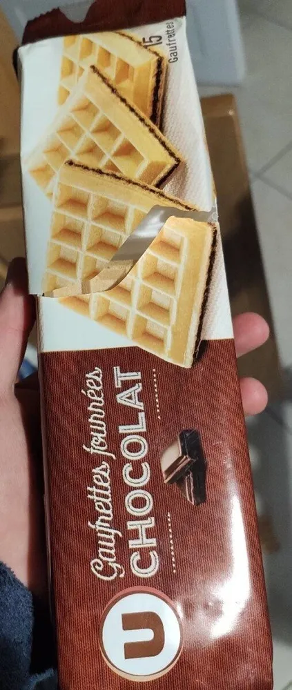 gaufrettes fourrés chocolat
