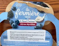 Yaourt onctueux mûres myrtilles