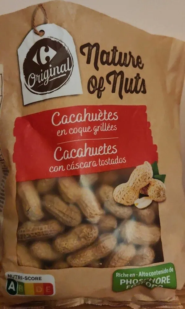 Cacahuetes con cáscara tostados