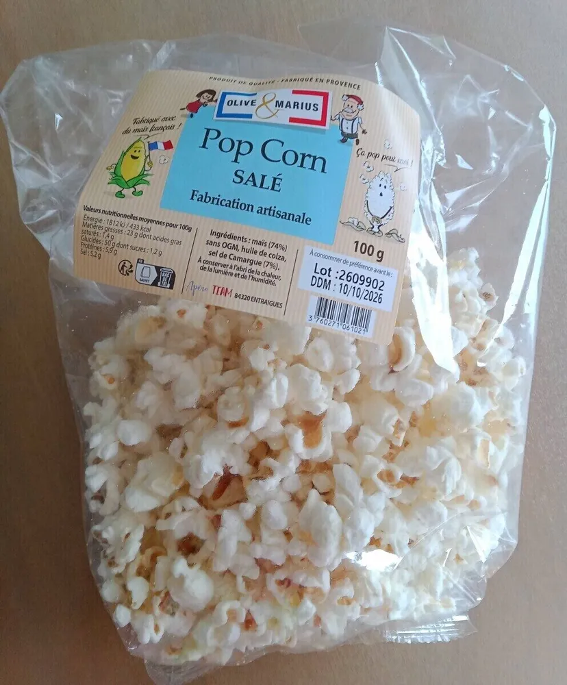 Pop corn salé