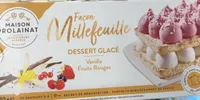 Dessert glacé vanille fruits rouges