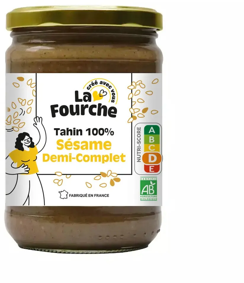 Tahin 100% Sésame Demi-Complet Bio