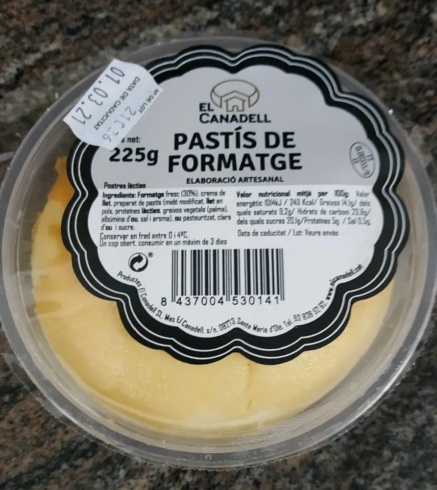 Pastís de formatge