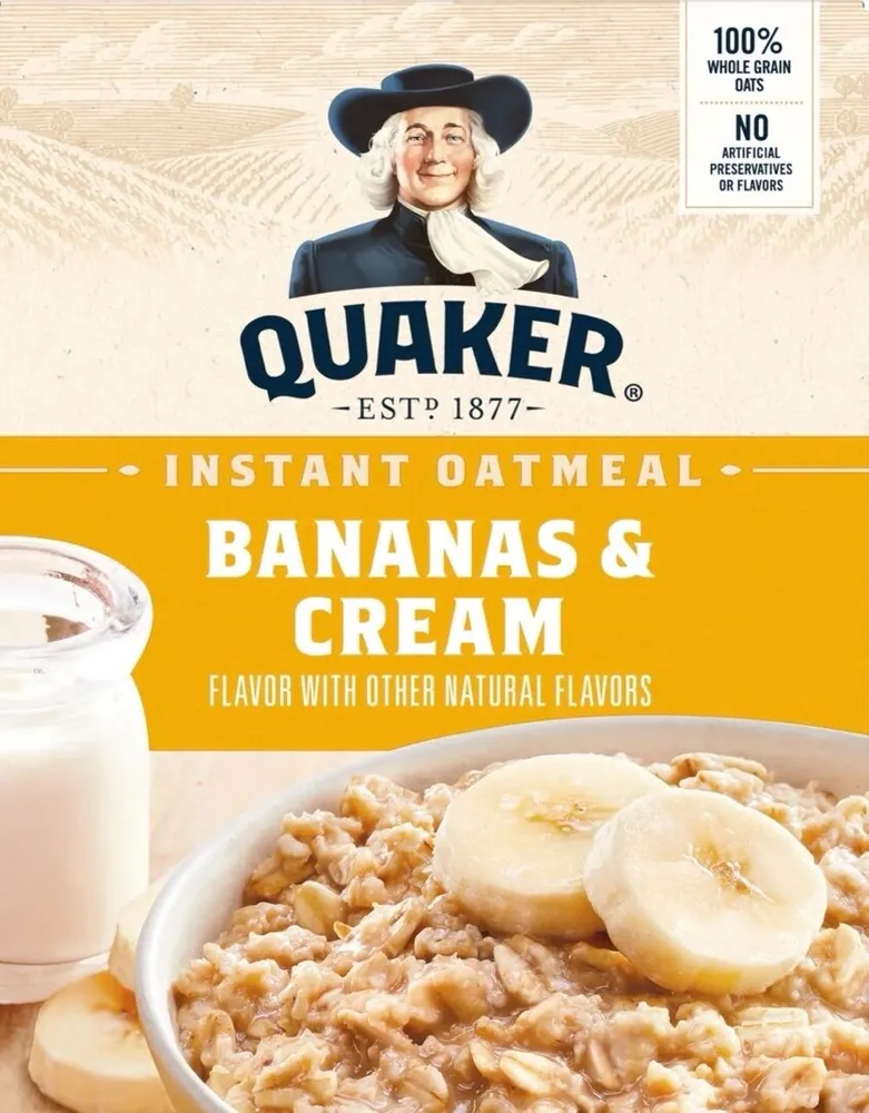 Quaker Instant Oatmeal - Bananas & Cream