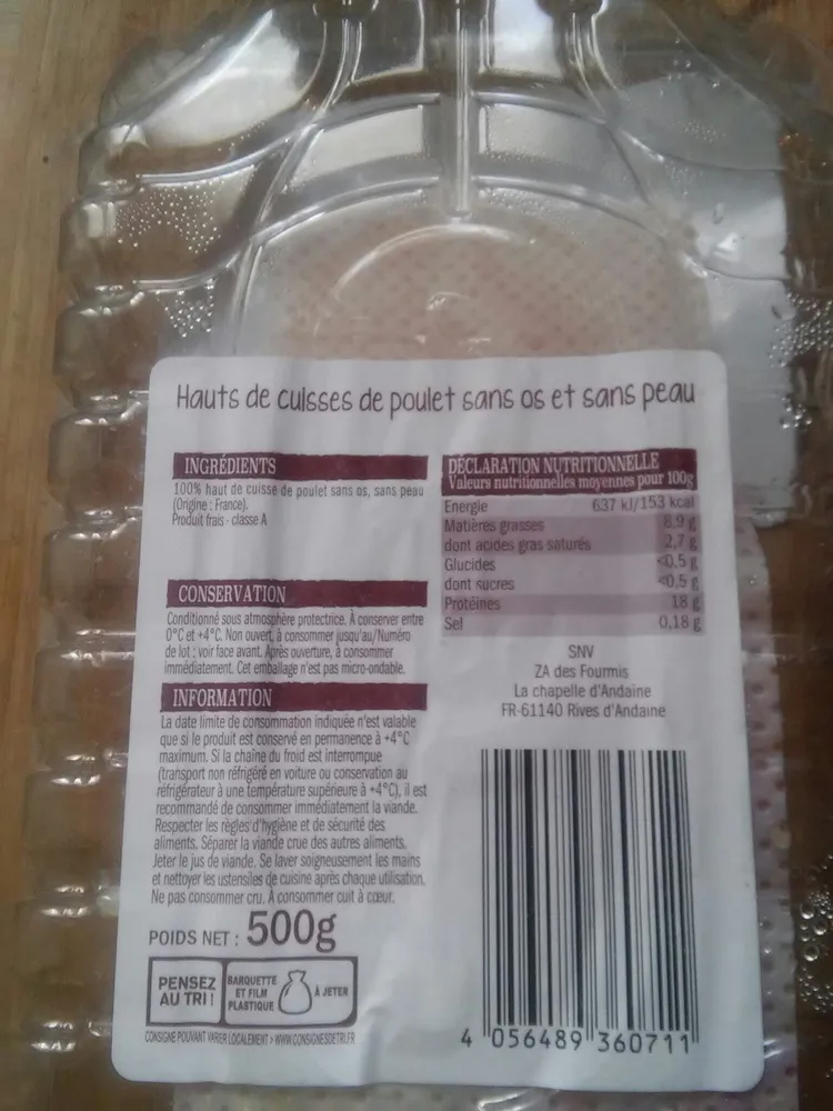 Pavés de poulet