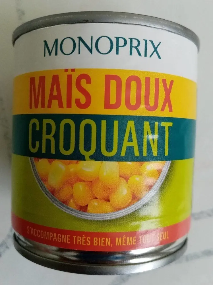 Maïs doux croquant