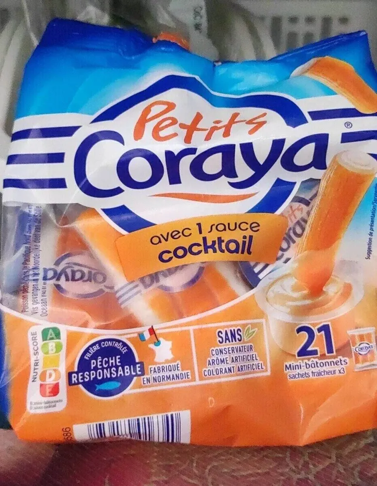 surimi avec une sauce cocktail