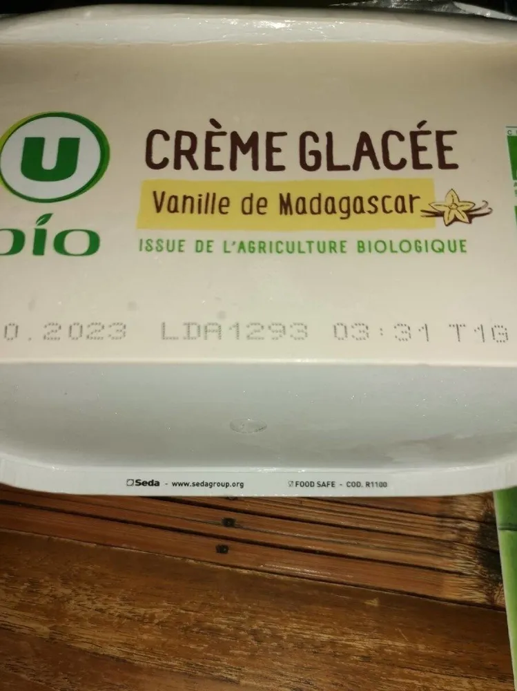 Glace bio vanille